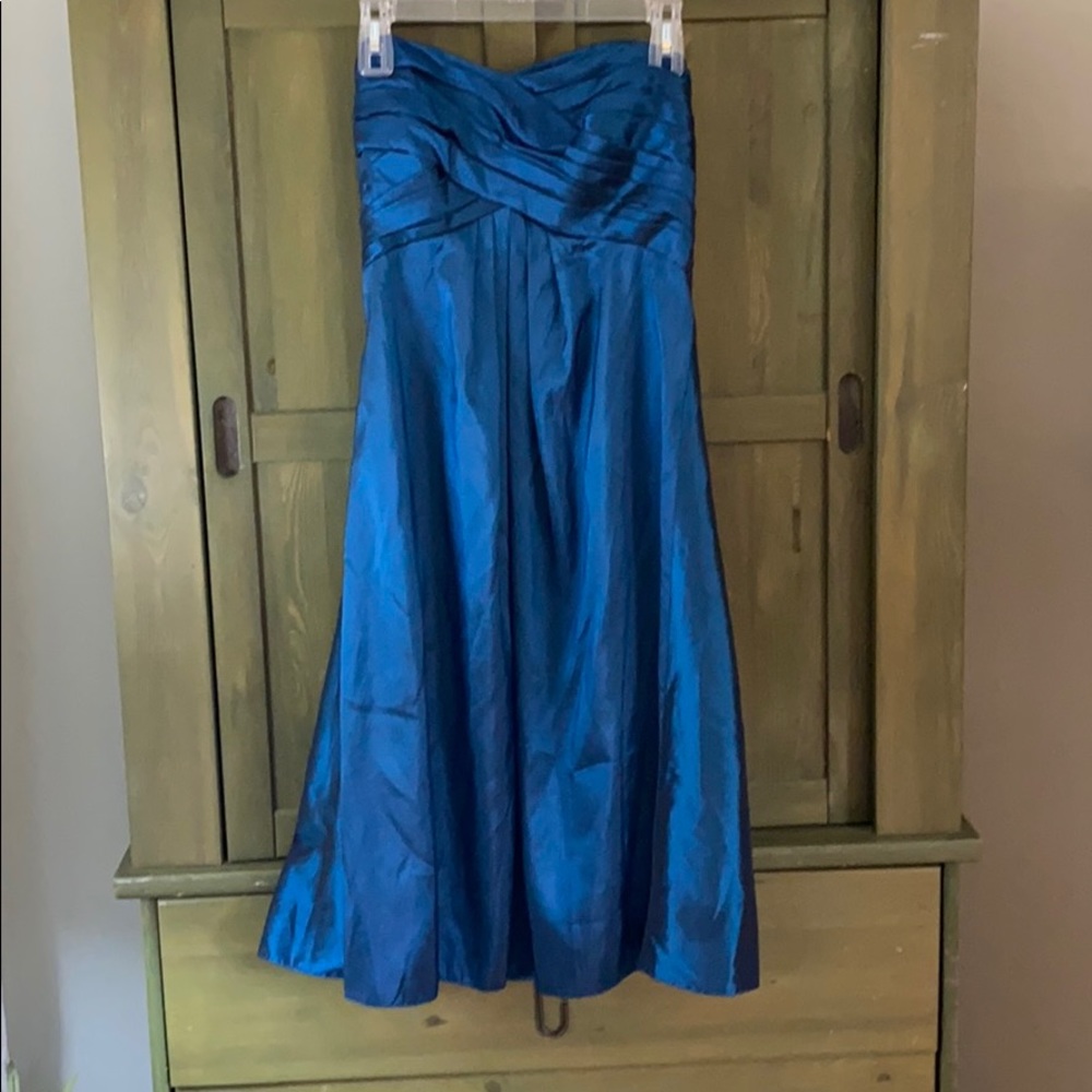 Blue strapless dress size 10